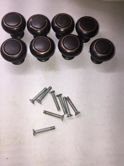 Herrajes de gabinete latón rescatado perillas cajón redondo baño cocina 8 con tornillos