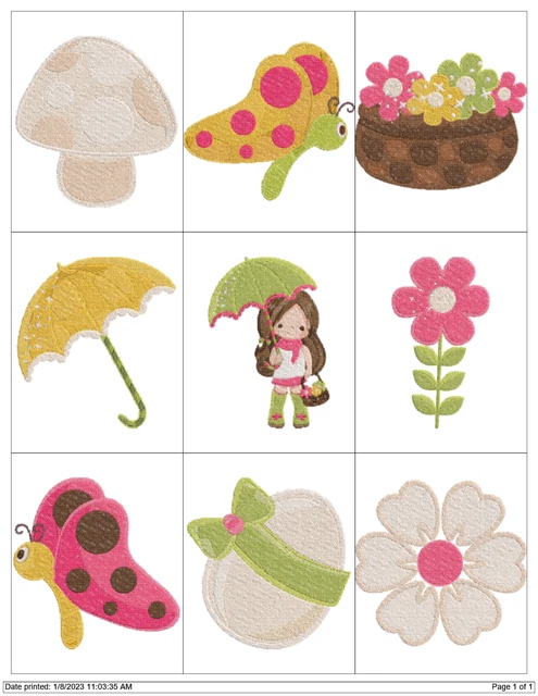 Colección Spring Easter Diseños Máquina De Bordar Colección Pes Unidad Usb