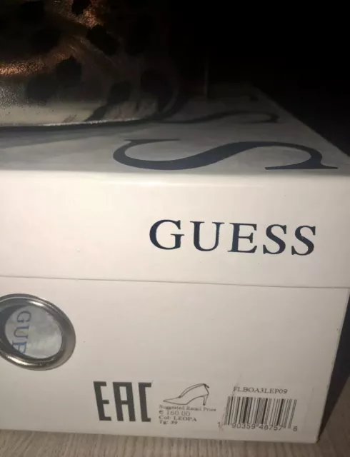 Guess Donna Tronchetti Aperti in pelle Animalier Dorati/Tg. 39 NUOVE 3