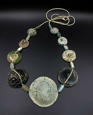 OLD BEADS ROMAN ANCIENT Jewelry Antiquities Antique String Necklace