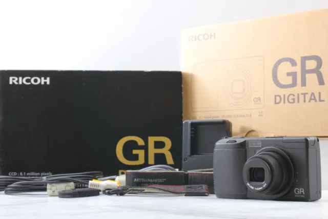 SH: 955 [ Top MINT in Box ] Ricoh GR DIGITAL Black 8.1MP 5.9mm f/2.4 From JAPAN
