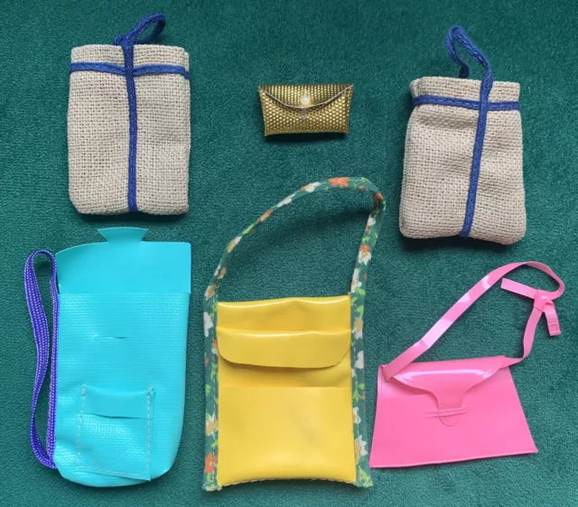 Vintage Lot 6 Barbie Purse Pocketbook Handbag Bag Mattel Japan Retro 70s 80s