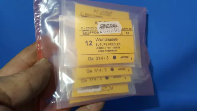 10x12 Stück ACUFIRM  G314/3 UNBENUTZT Wundnadeln Gesamt 120 Stück
