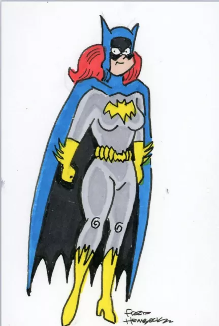 Fred Hembeck Sketch Card: Batgirl, Barbara Gordon (DC)