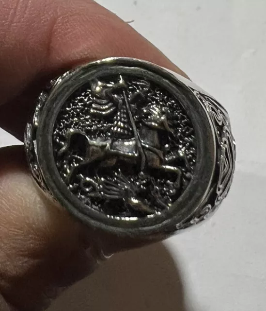 Ring 💍- Mens Size 11 - Saint George - On Horse