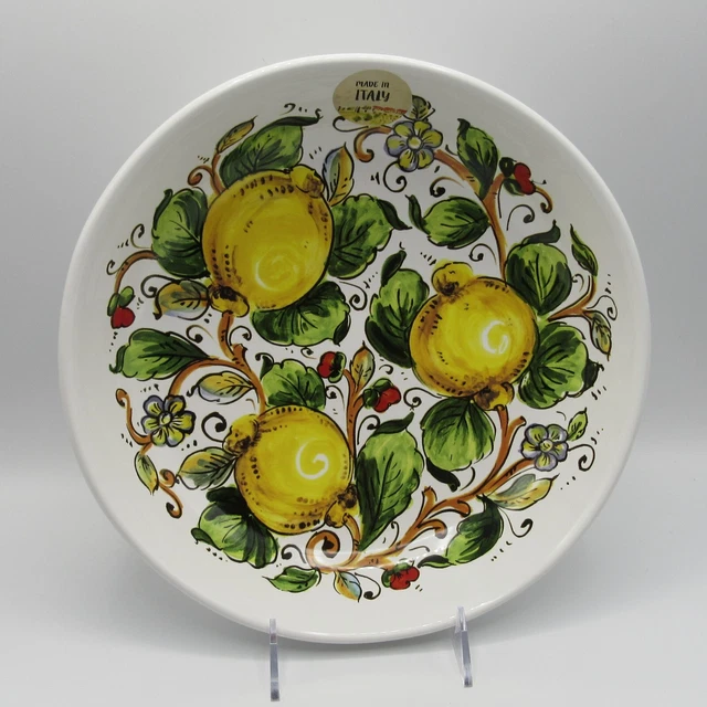 CERAMICA NOVA DERUTA Italy Lemons 11” Pasta/Salad/Serving Bowl Bnwt 64
