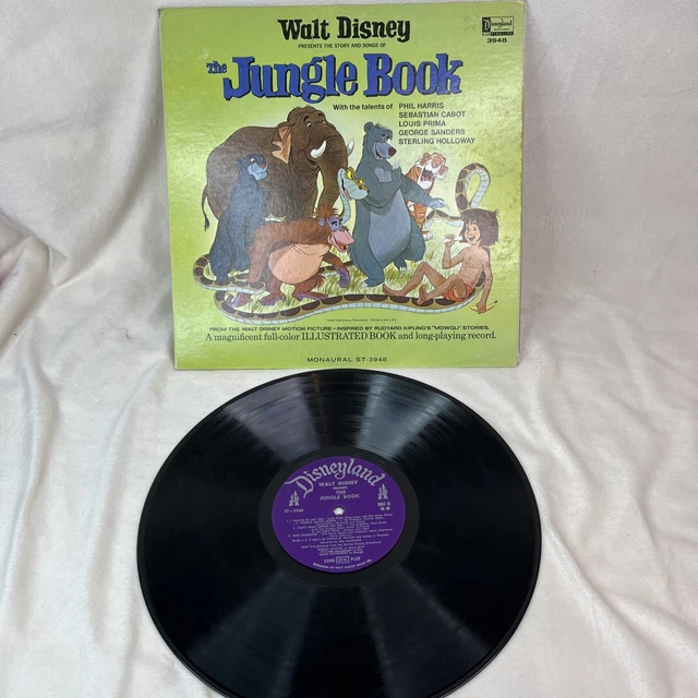Rare Walt Disney The Jungle Book Soundtrack 1967 1st Press Vinyl LP w/Booklet