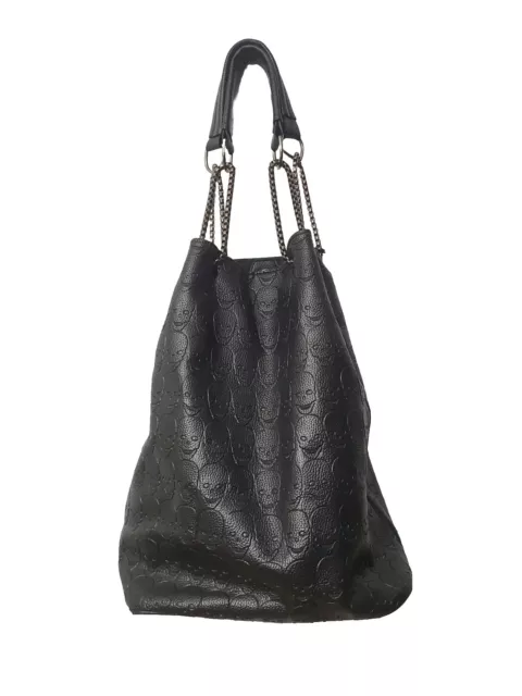 BLACK FAUX LEATHER Purse Handbag Tassel Women's OKPTA #1519426 OK