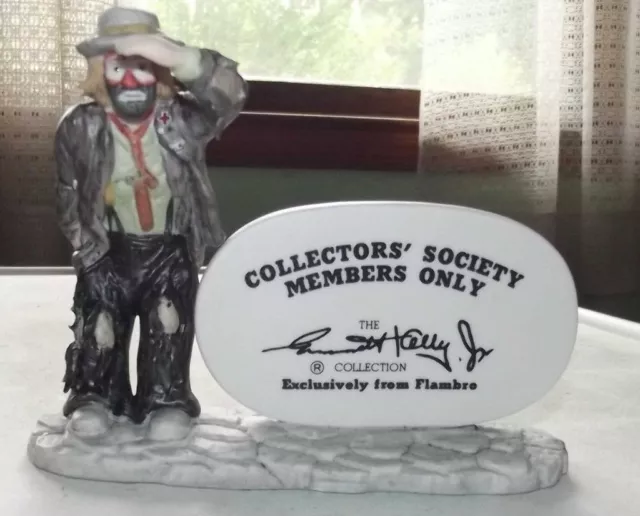 Emmett Kelly Jr. collectors' society members only figurine by Flambro