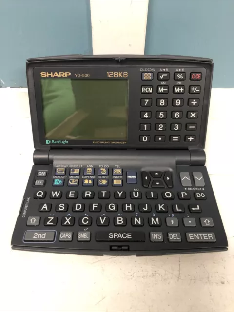 Vintage - Sharp YO-500 Black Electronic Organizer with 128kb Memory *Read