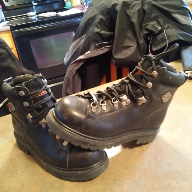 Harley Davidson Dipstick Women's Size 7.5 Steel Toe Motorcycle Biker Boot 81615