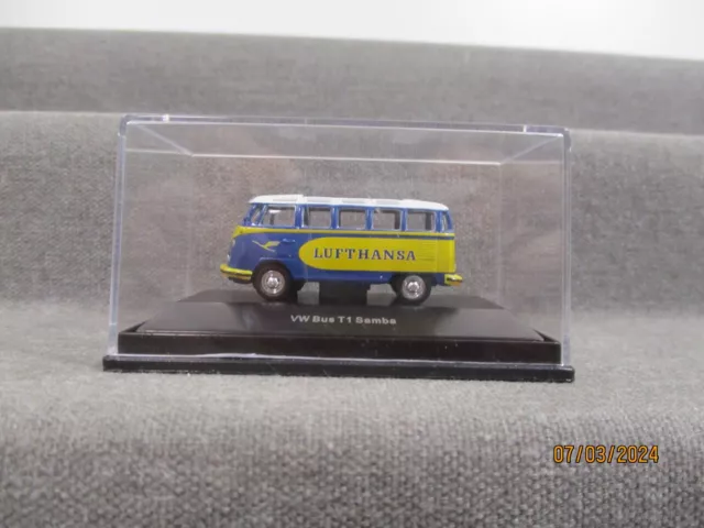 Schuco Spur H0 Fahrzeug-Modell Modellauto VW Bus T1 Samba in OVP SO22