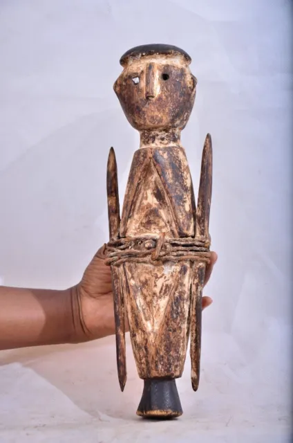 African tribal art, Zande Warrior  statue from Democratic Republic of Congo