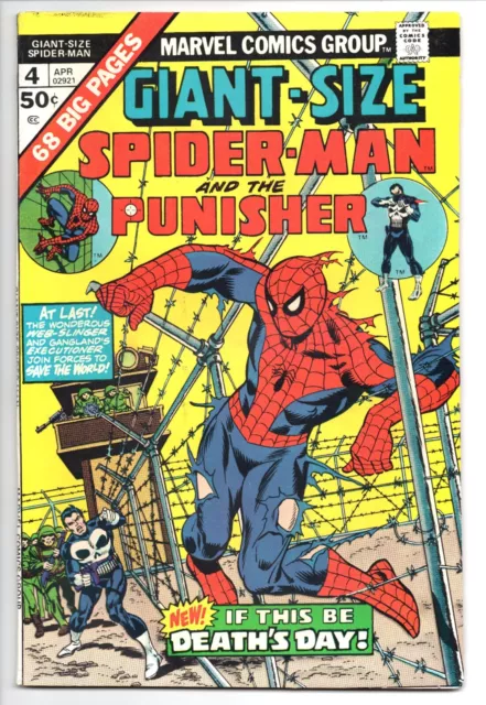 GIANT SIZE SPIDER MAN & THE PUNISHER vol.1 #4 April 1975 MARVEL comic US book VF