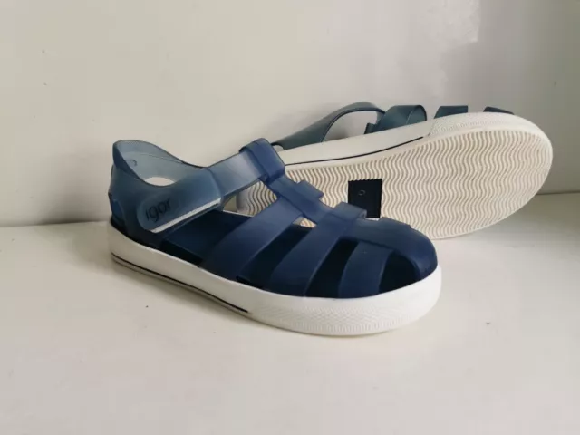 Igor Designer Uk 12 Eu 30 Ragazzi Bambini Blu Spiaggia Sandali Estivi Scarpe Casual