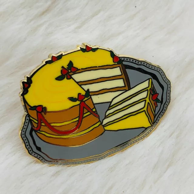 Custom Slice of Birthday Cake Enamel Food Lapel Pin by Greenwich Letterpress