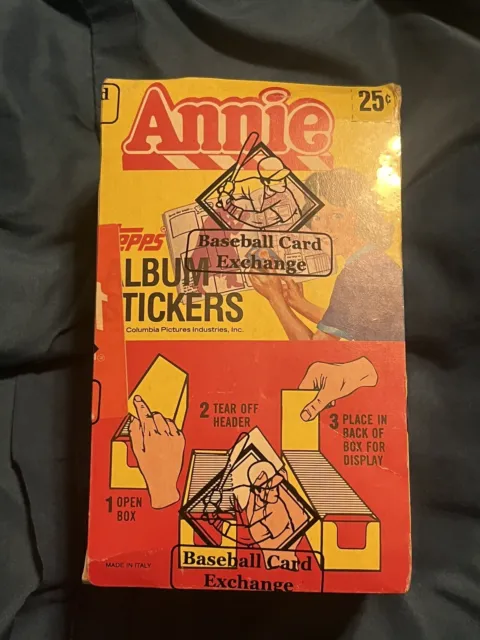 1981 TOPPS Annie Sticker Album Box BBCE