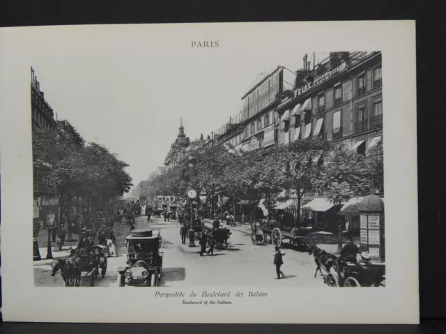 French Paris Guidebook Original PhotoPrint Boulevard of the Italians #97