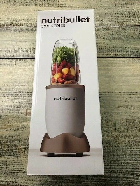 NutriBullet 500 Personal Blender with 3 Pieces, Matte White & Gold 