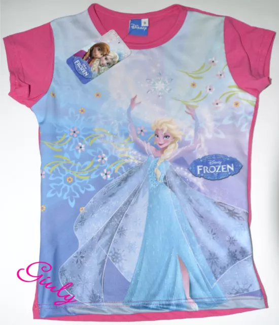 Maglietta FROZEN ELSA maglia Slim bambina t-shirt bimba cartoni  DISNEY