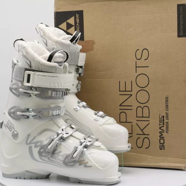 Fischer Somatec Vacuum Hybrid 8W Womens White Ski Boots Mondo 27.5 Rrp £400 Gr