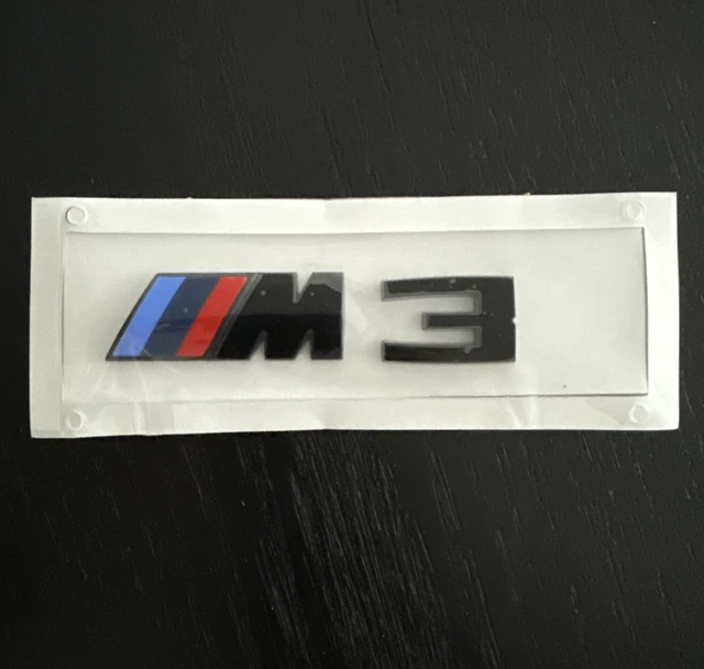 Pair Of M3 Style Faux Emblem Arrows Decals For BMW E90 E92 E93 – Gloss Black