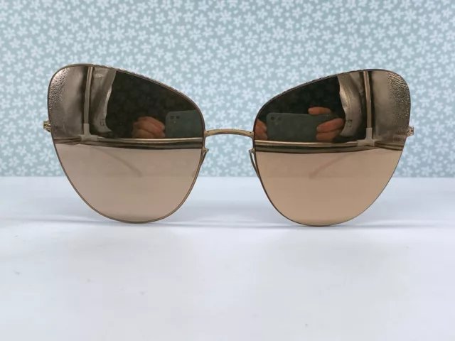 Mykita Occhiali da Sole Donna Specchiati Gold Cat Eye Maison Margiela MMESSE018 E12