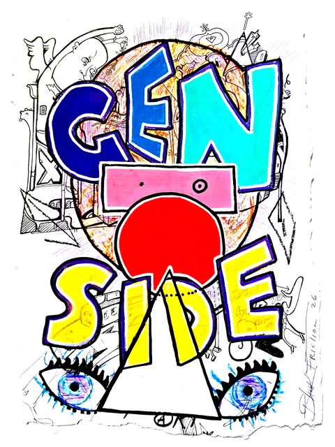 Blink Friction by Sarnia de la Maré — Hand-Painted Sigil Study GenSide Acrylic