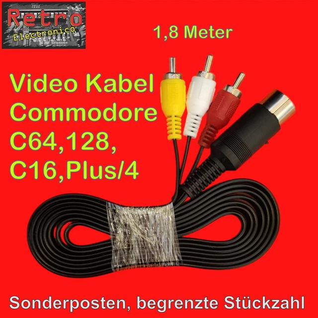 Cavo Rca Video Cavo S-Video E Composite Per Commodore C64 E C128 - Qualità Alta, Connettori Dorati Cavo Retro Computing Italiano - Foto 4