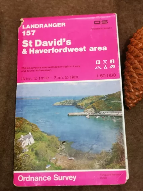 1983 old OS Ordnance Survey Landranger map 157 St David's & Haverfordwest area