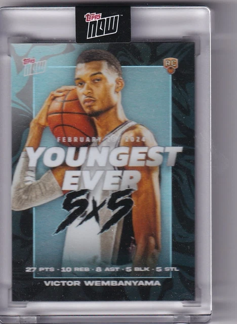 Carte Victor Wembanyama 1000th Points – Topps Now 2024 #VW-1, San Antonio Spurs, Rookie