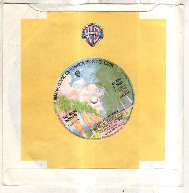 THE DOOBIE BROTHERS - Listen To The Music - WARNER WB 16208 -1973 -7"  VG+/VG £6.95 - PicClick UK
