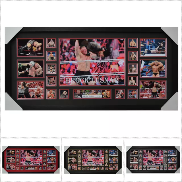 Brock Lesnar Signed Framed Limited Edition Large Size  - Multiple Variations