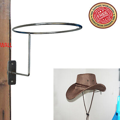 Cowboy Hat Rack Wall Mounted Coat Hat Hook Rack Hanger Holder Stand Home - Metal