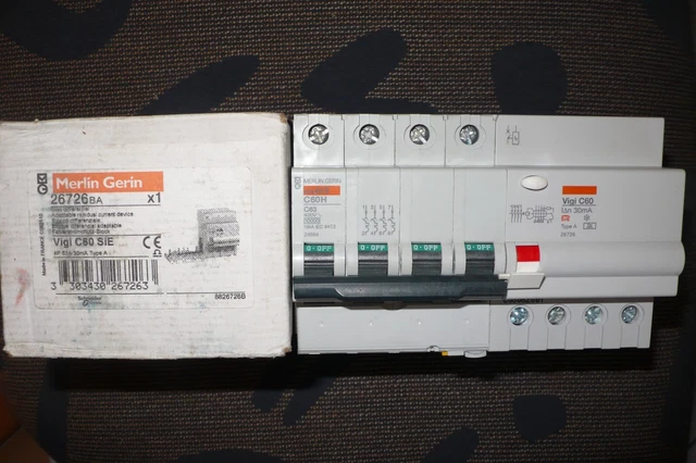 Disjoncteur Différentiel Merlin Gerin 63A 30mA Type AC Courbe D - 63 Ampères, Occasion