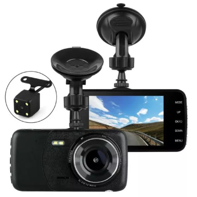 Car Dash Camera Recorder 1080P Dual Cam Lens Front Rear Video Recording G Sensor 2