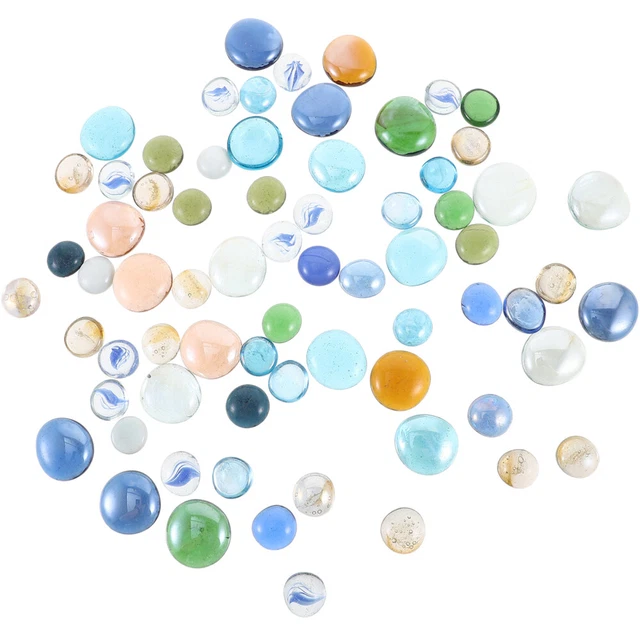 1 sacchetto di pietre di vetro per pesci acquario - serbatoio per pesci forchetta decorazione piccole pietre di vetro