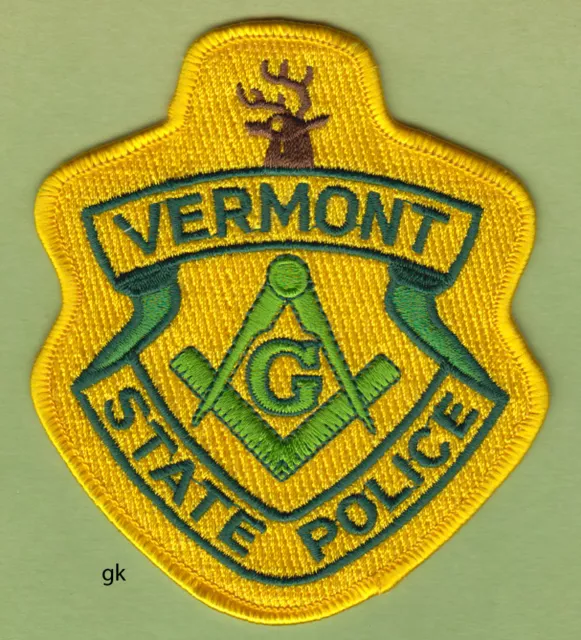 Vermont State Police Mason Masonic Shoulder Patch