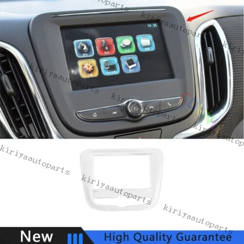 For Chevrolet Equinox 2018-2021 Silver Titanium Central Console Navigation Frame