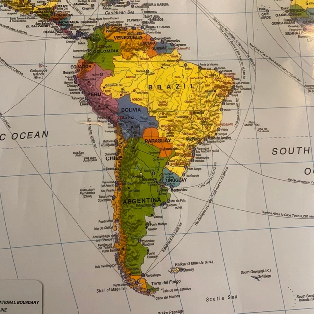 LAMINATED MAP OF the World 24