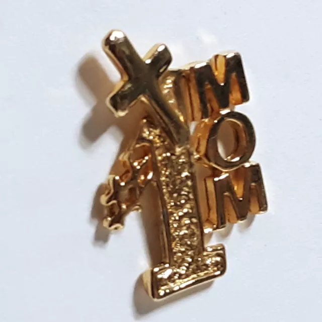 #1 Mom Cross Pin Christian Mothers Day Gift Jewelry Religious Religion Faith 2