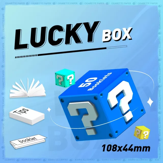 Lucky Box 50 Booklets Rolling Paper King Size 108x44mm Random Pack