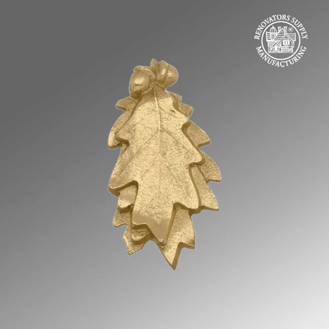 Oak Leaf Solid Brass Door Knocker Oak Leaf 6H x 3W Front Door Renovators Supply 3