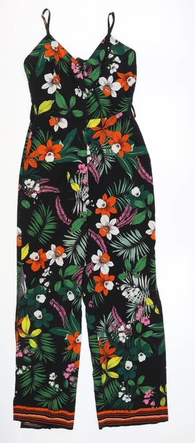 Tuta multicolore da donna poliestere geometrico Parisian taglia 8 cerniera