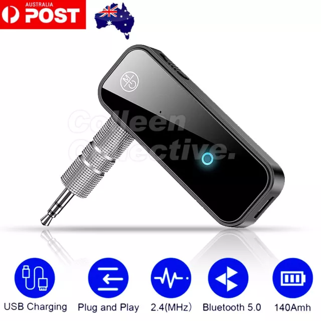 BLUETOOTH 5.0 RECEIVER Adapter 3.5mm Bluetooth Aux Adapter with Built-in  damLL $15.68 - PicClick AU