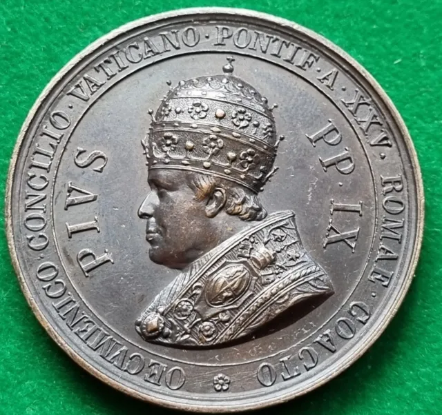 Medaglia Stato Pontificio 1869 Papa Pio Ix° Concilio Ecumenico Apostoli Moscetti
