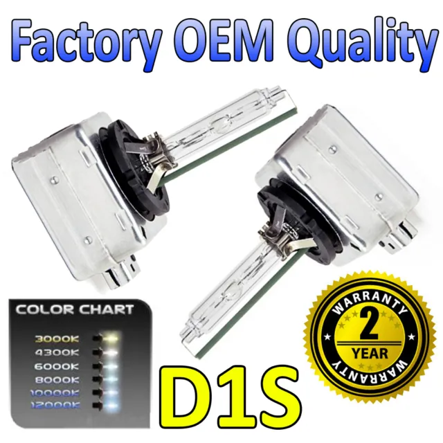 2 x 4300k D1S HID Xenon OEM Replacement Headlight Bulbs 66144 - 2 Year Warranty
