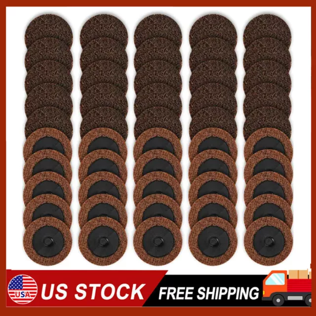 50x 2 inch Coarse Surface Conditioning Discs Roll Lock Die Grinder Sanding Pads