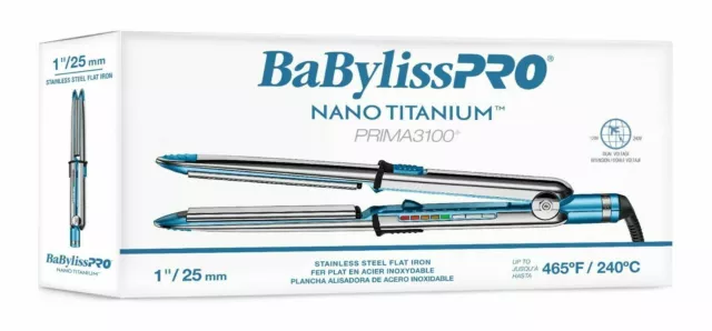 BaByliss PRO Nano Titanium PRIMA 3100 1" Stainless Steel Straightening Iron