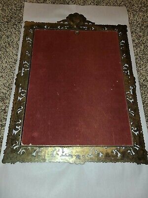 Vintage Beautiful Ornate Brass Frame Made In Italy 11